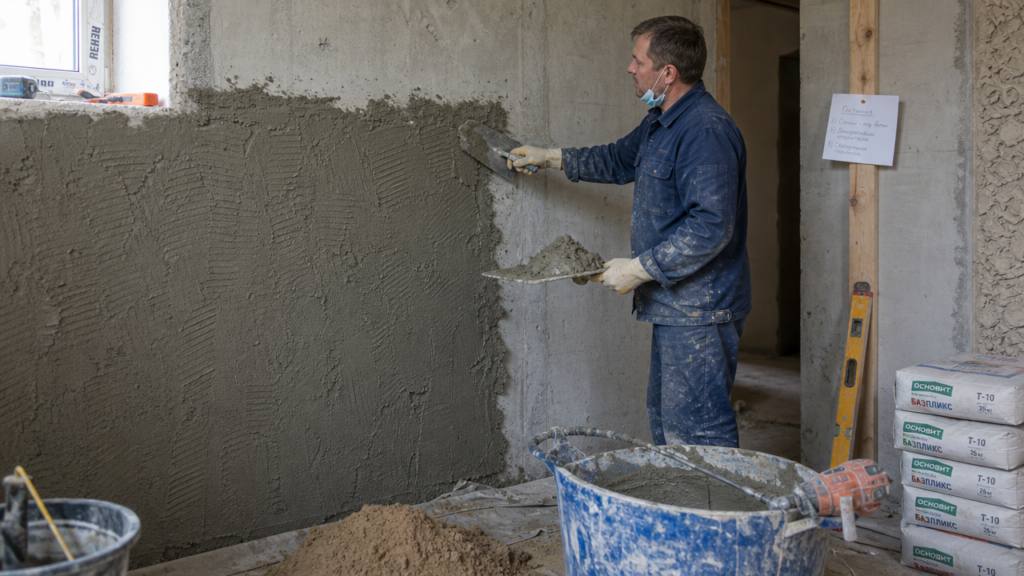 cementnaja shtukaturka dlja betonnyh sten sostav i nanesenie 51c01f88
